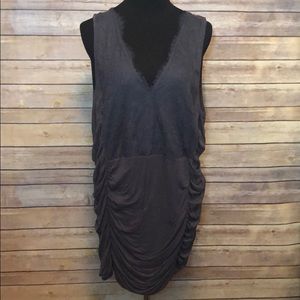 Size 2 Gray Maurices Lace Front Tank